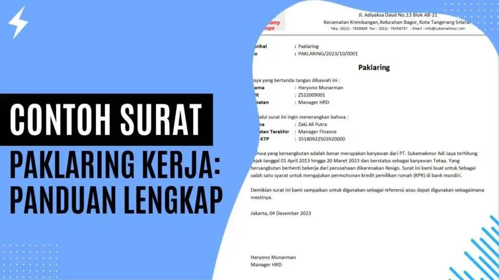 Contoh Surat Paklaring Kerja: Panduan Lengkap Contoh Surat Paklaring Kerja Panduan Lengkap
