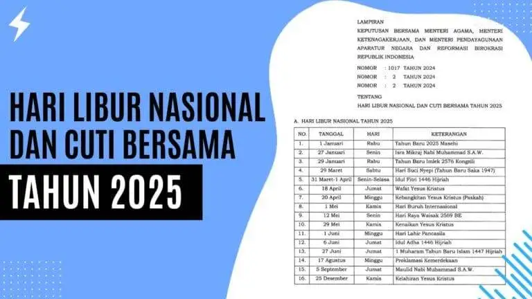 Hari Libur Nasional dan Cuti Bersama Tahun 2025 Hari Libur Nasional dan Cuti Bersama Tahun 2025