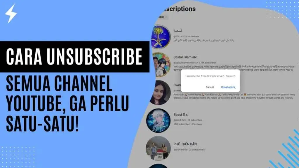 Cara Unsubscribe Semua Channel Youtube, Ga perlu satu-satu! Cara Unsubscribe Semua Channel Youtube, Ga perlu satu-satu!